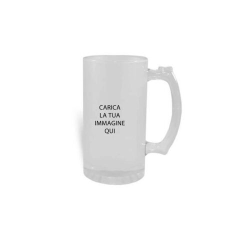 Boccale in vetro smerigliato