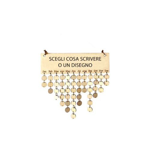 Calendario pirografato