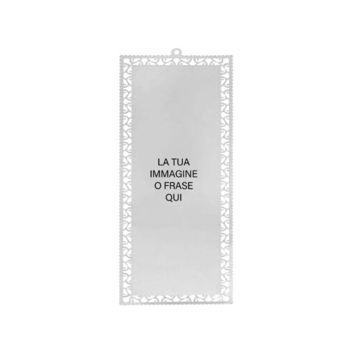 Segnalibro argentato personalizzabile