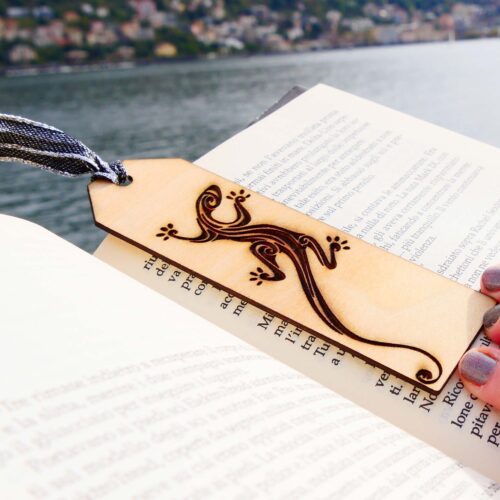 Segnalibro in legno Geco