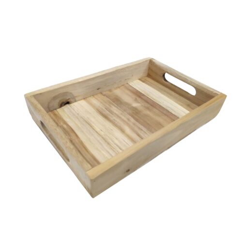 Vassoio in legno pirografato