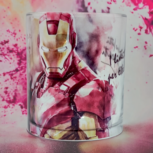 Tazza in vetro Iron Man